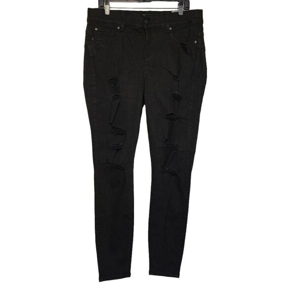 Torrid Women Jeans, Distressed Stretch High Rise Bombshell Skinny Jeans, 16T - Picture 1 of 11